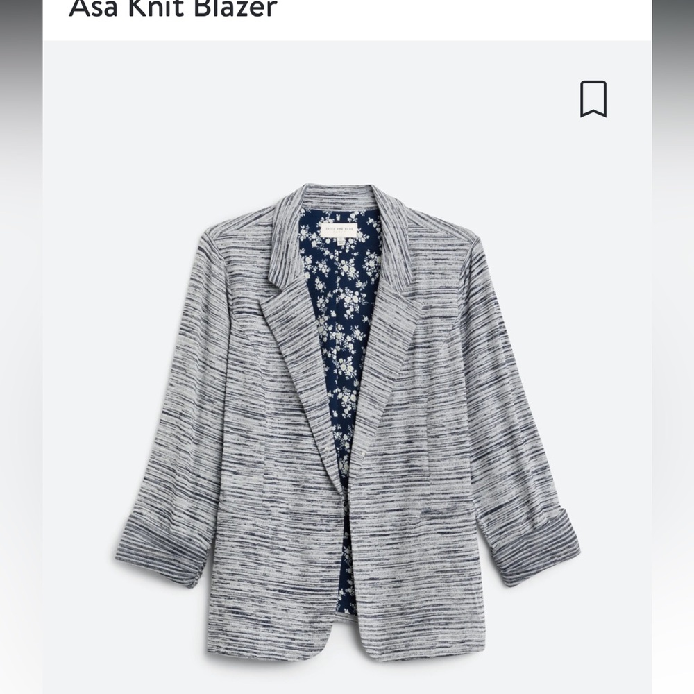 Skies are Blue (stitch fix) fix size 2X blue and grey blazer